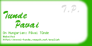 tunde pavai business card